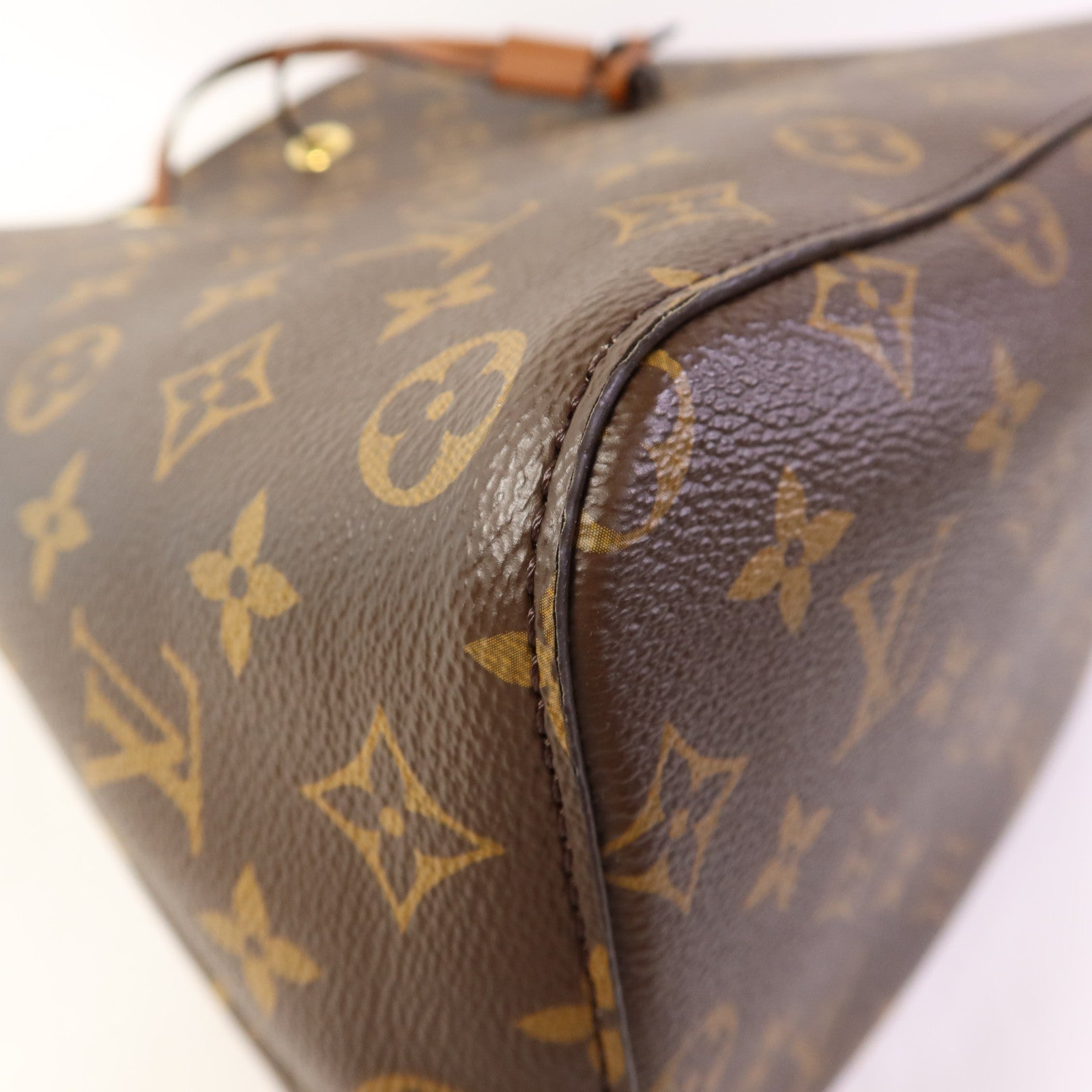 LOUIS VUITTON Monogram NeoNoe MM金扣肩背袋棕色