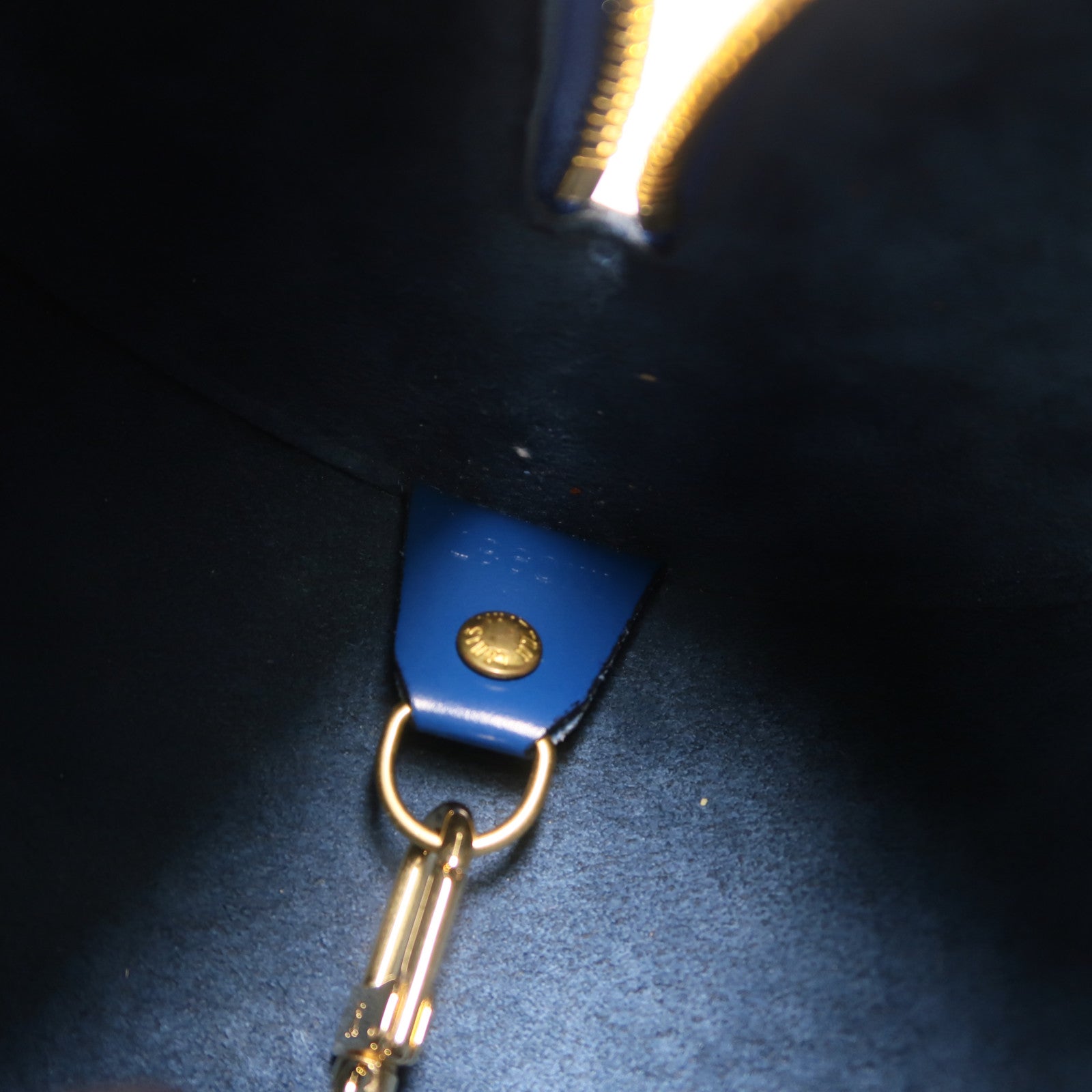 LOUIS VUITTON Epi Soufflot手挽袋藍色
