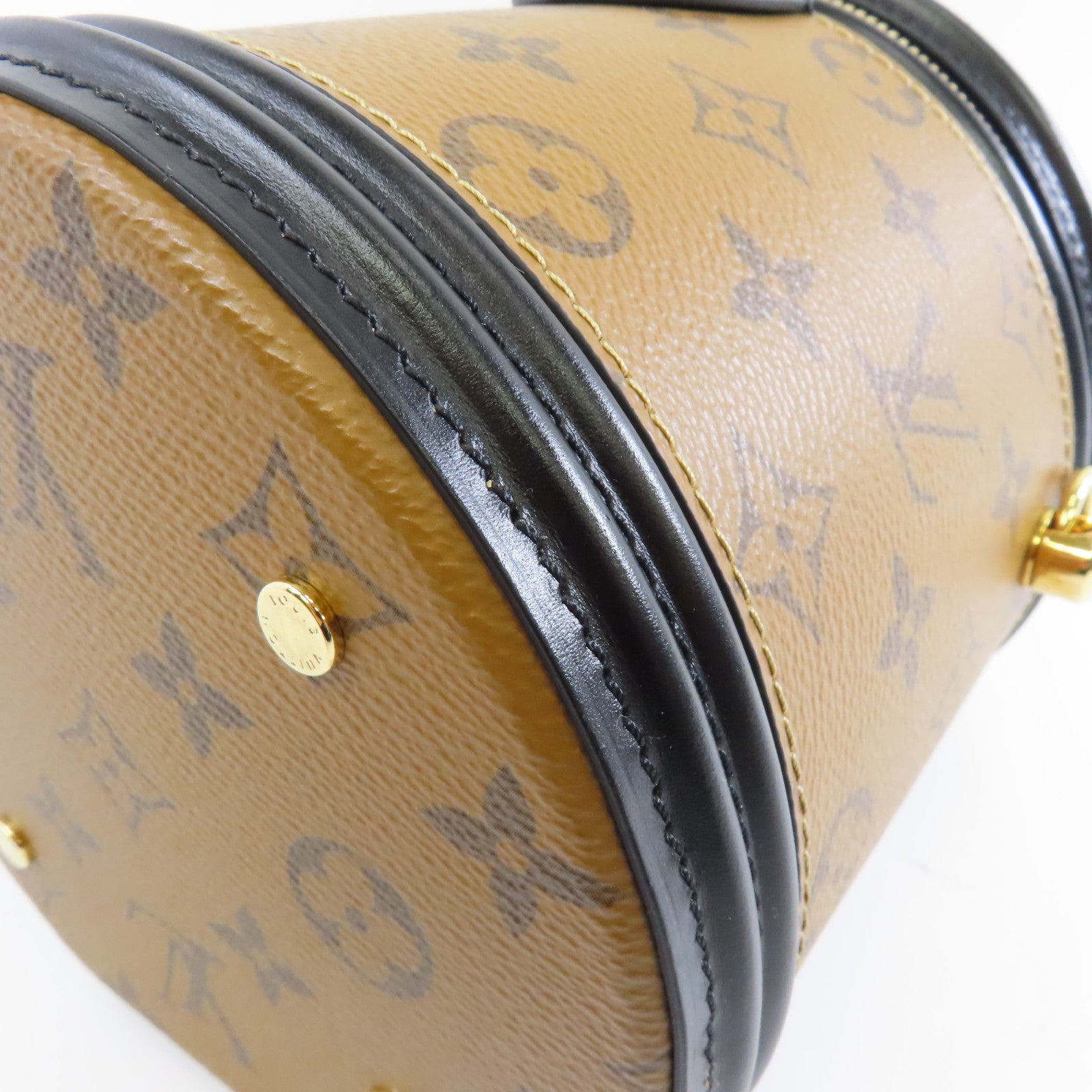 LOUIS VUITTON 【激減優惠】Monogram Reverse Cannes金扣手挽肩背兩用袋啡色