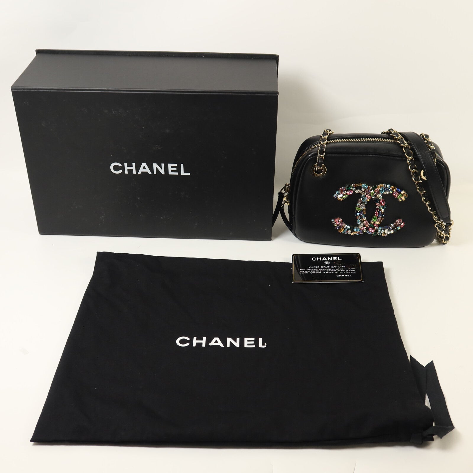 CHANEL 羊皮皮革Chain Shoulder鏈帶肩背袋