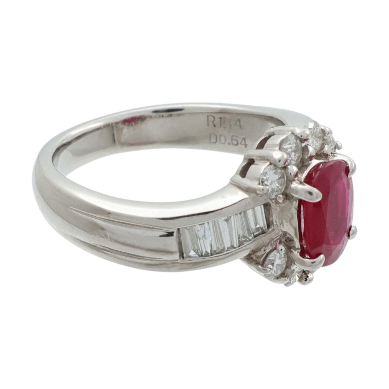 JEWELRY PT900鉑金/紅寶石Ruby鑽石戒指