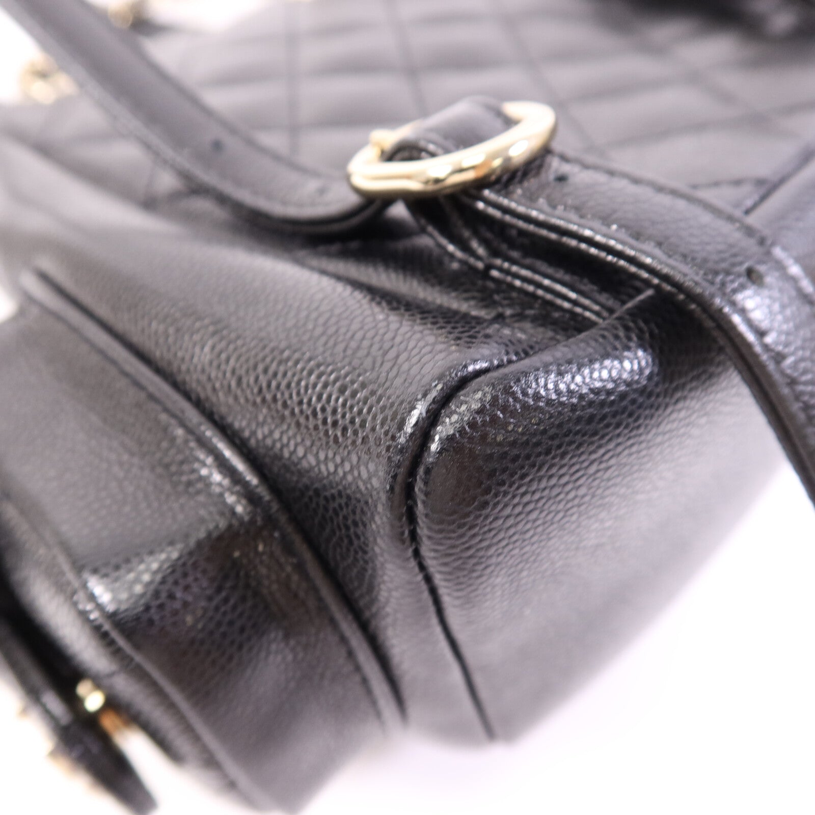 CHANEL 牛皮皮革Small Duma金扣鏈帶背包