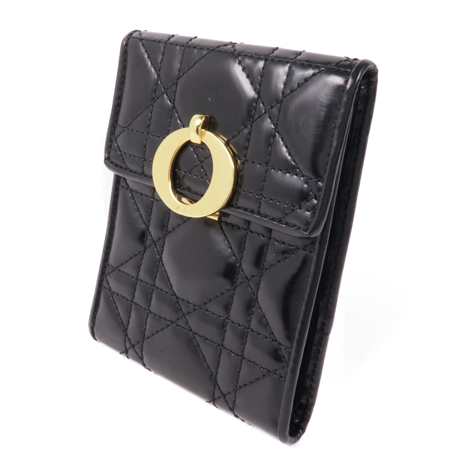 Dior 漆皮皮革Wallet金扣錢包