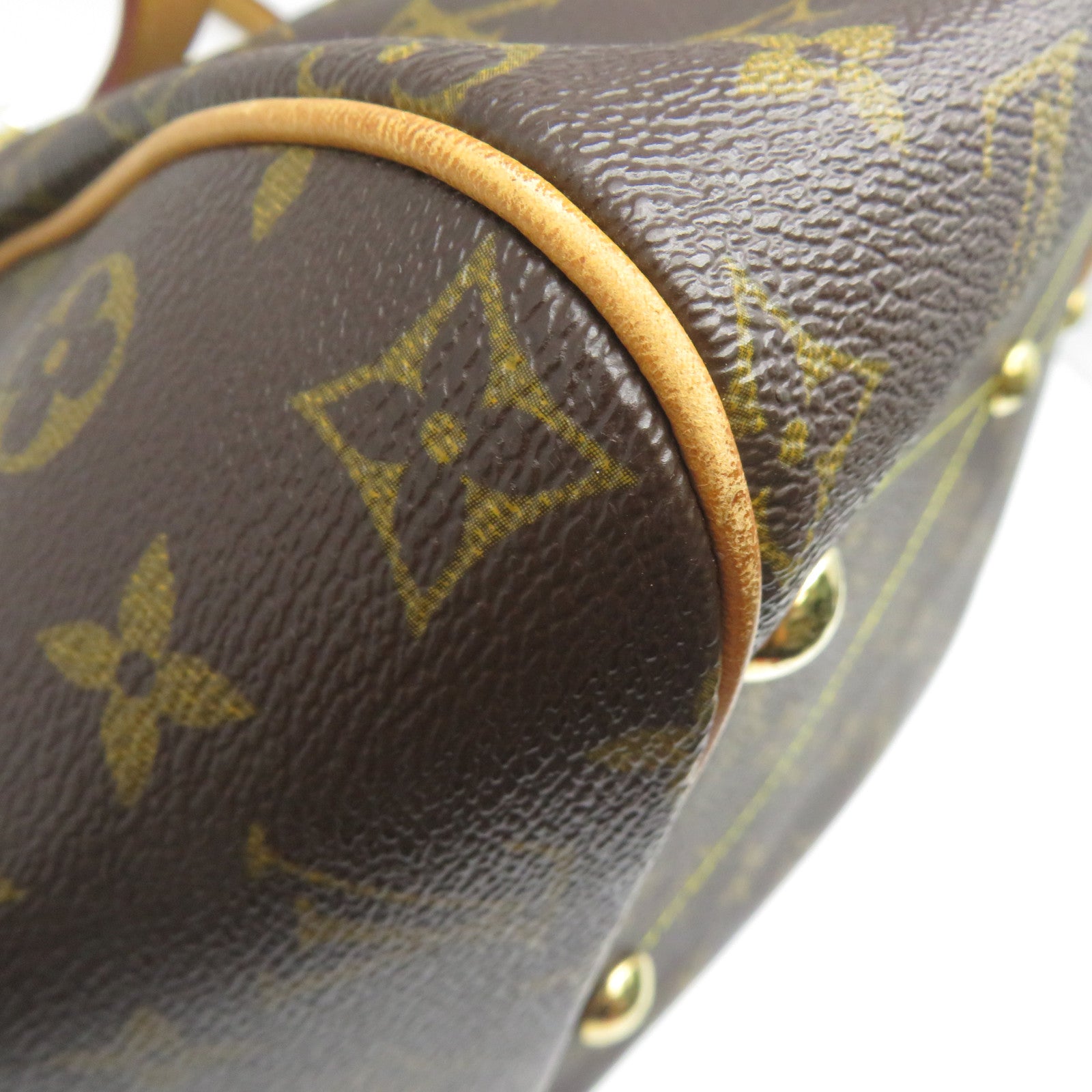 LOUIS VUITTON 【清倉大減價】Monogram Tivoli GM金扣肩背袋啡色