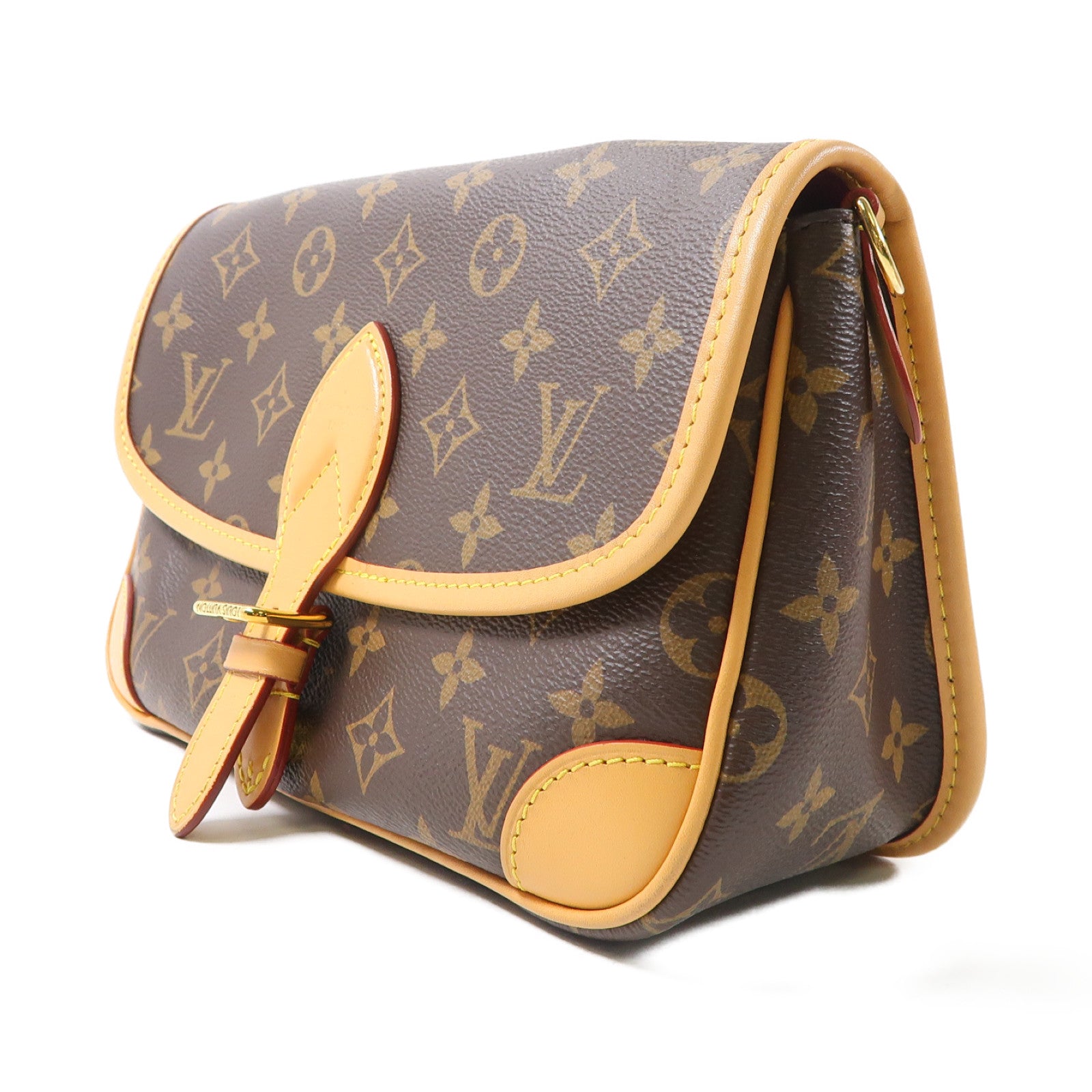 LOUIS VUITTON Monogram Diane金扣肩背袋啡色
