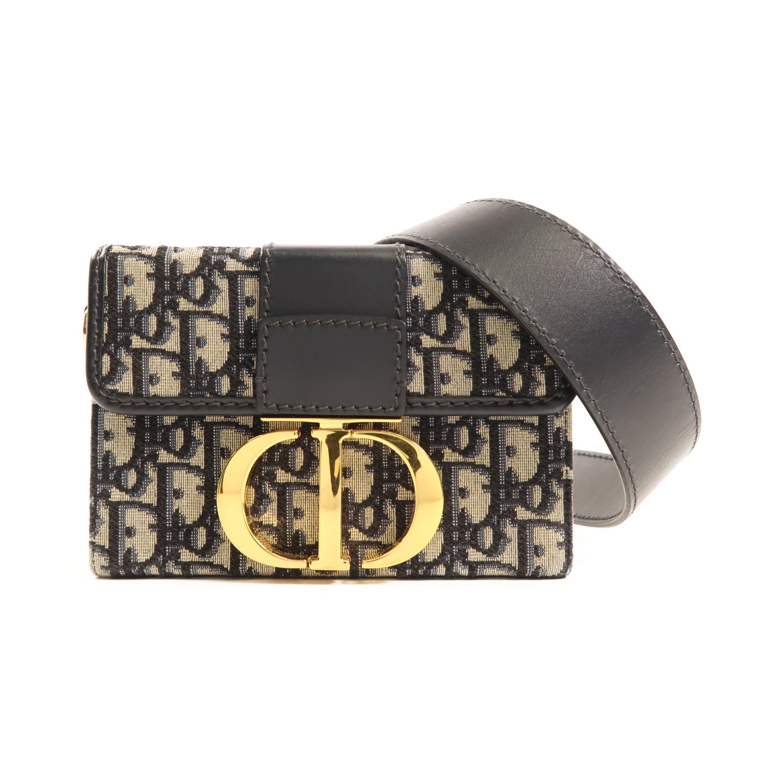 Dior 【激減優惠】帆布/牛皮皮革Montaigne 30金扣肩背袋