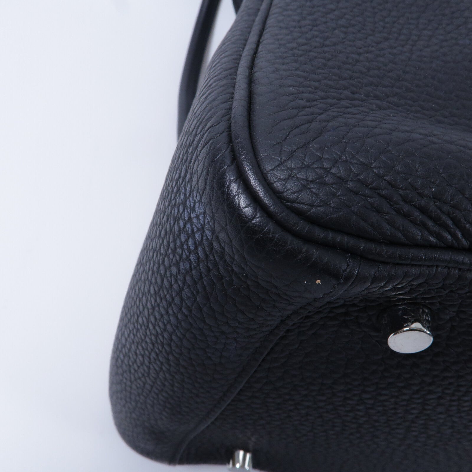 HERMES Clemence皮革Lindy 30手挽肩背兩用袋Noir