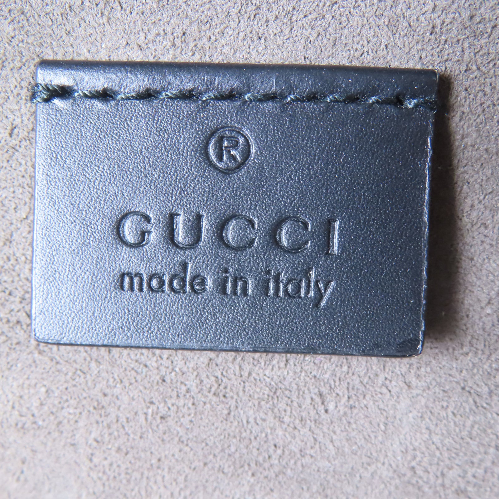 GUCCI 塗層帆布Backpack銀扣背包棕色
