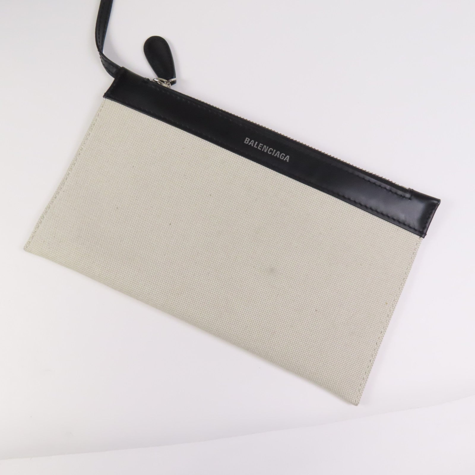 BALENCIAGA 帆布Tote Bag銀扣手挽袋