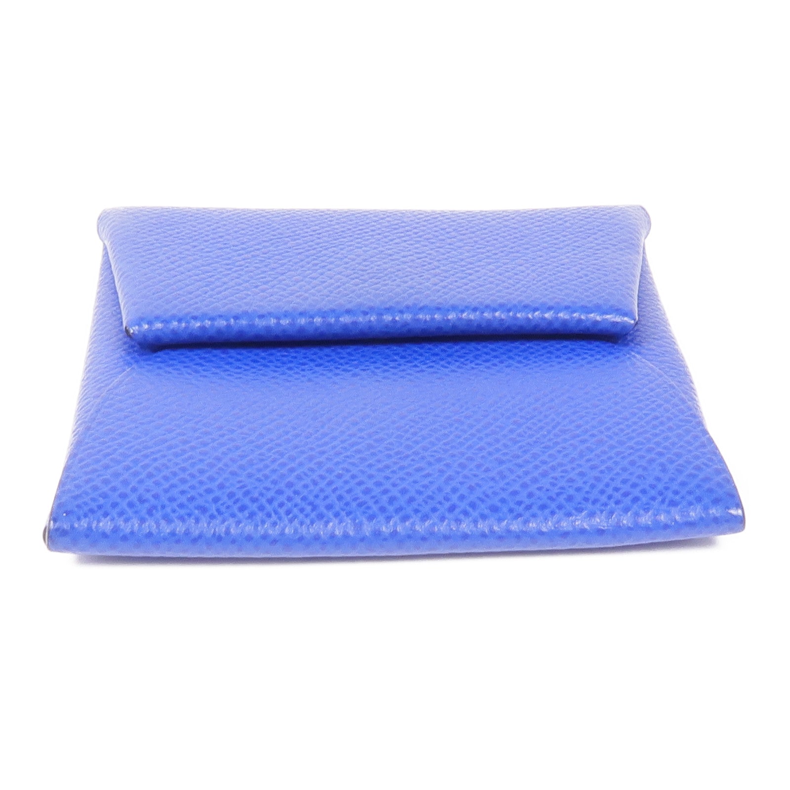 HERMES Epsom皮革Bastia銀扣零錢包