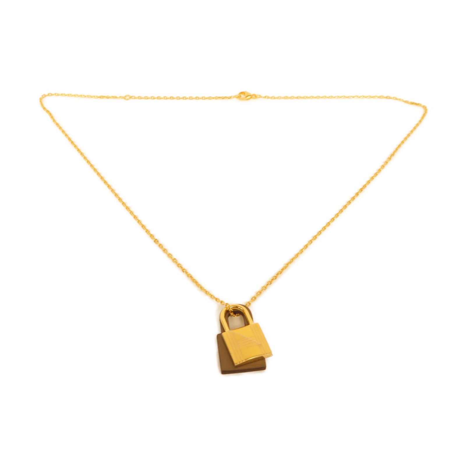 HERMES 【激減優惠】金屬Necklace項鍊棕色/金色