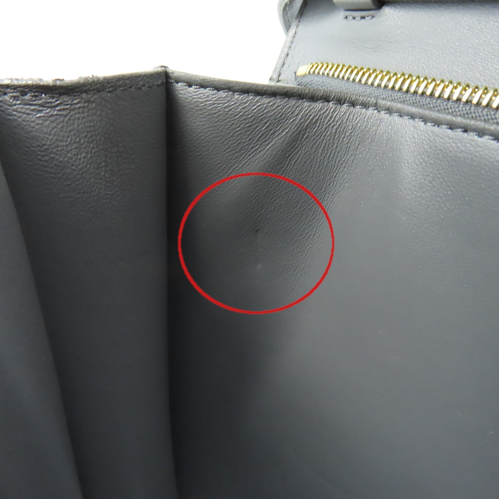 CELINE 牛皮皮革Classic Box Shoulder Bag金扣肩背袋灰色