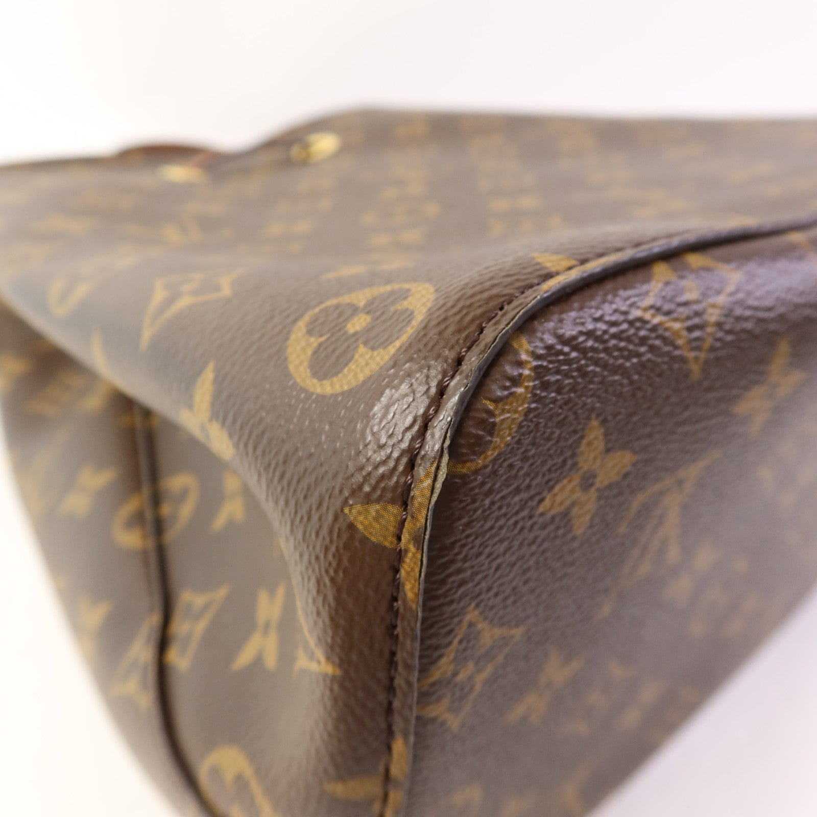 LOUIS VUITTON Monogram NeoNoe MM金扣肩背袋棕色
