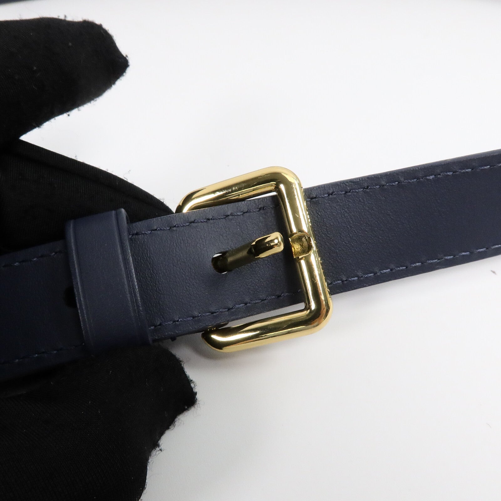 LOUIS VUITTON Monogram Denim/Taurillon Japanese Cruiser手挽肩背兩用袋