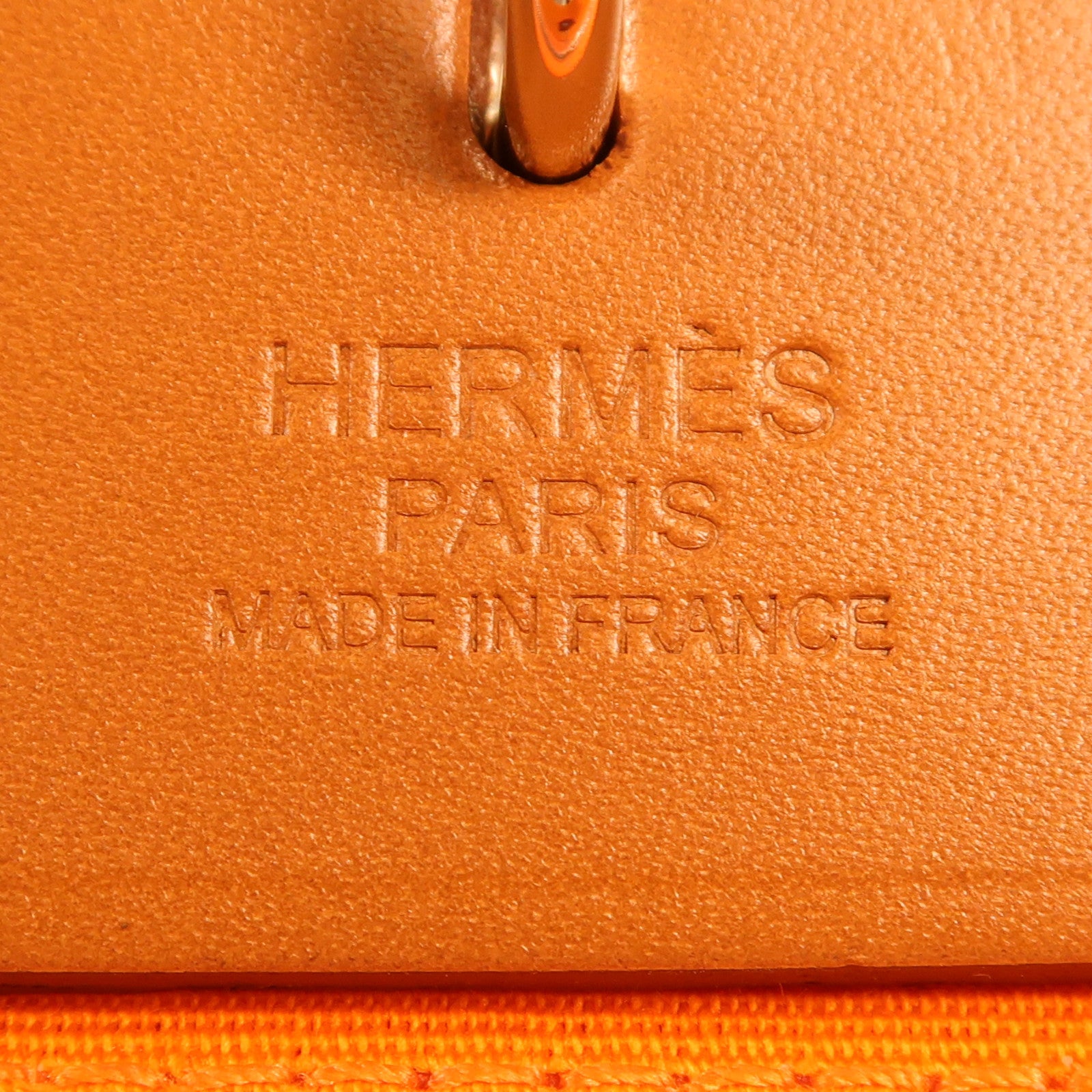 HERMES 帆布/牛皮皮革Herbag PM手挽肩背兩用袋Orange