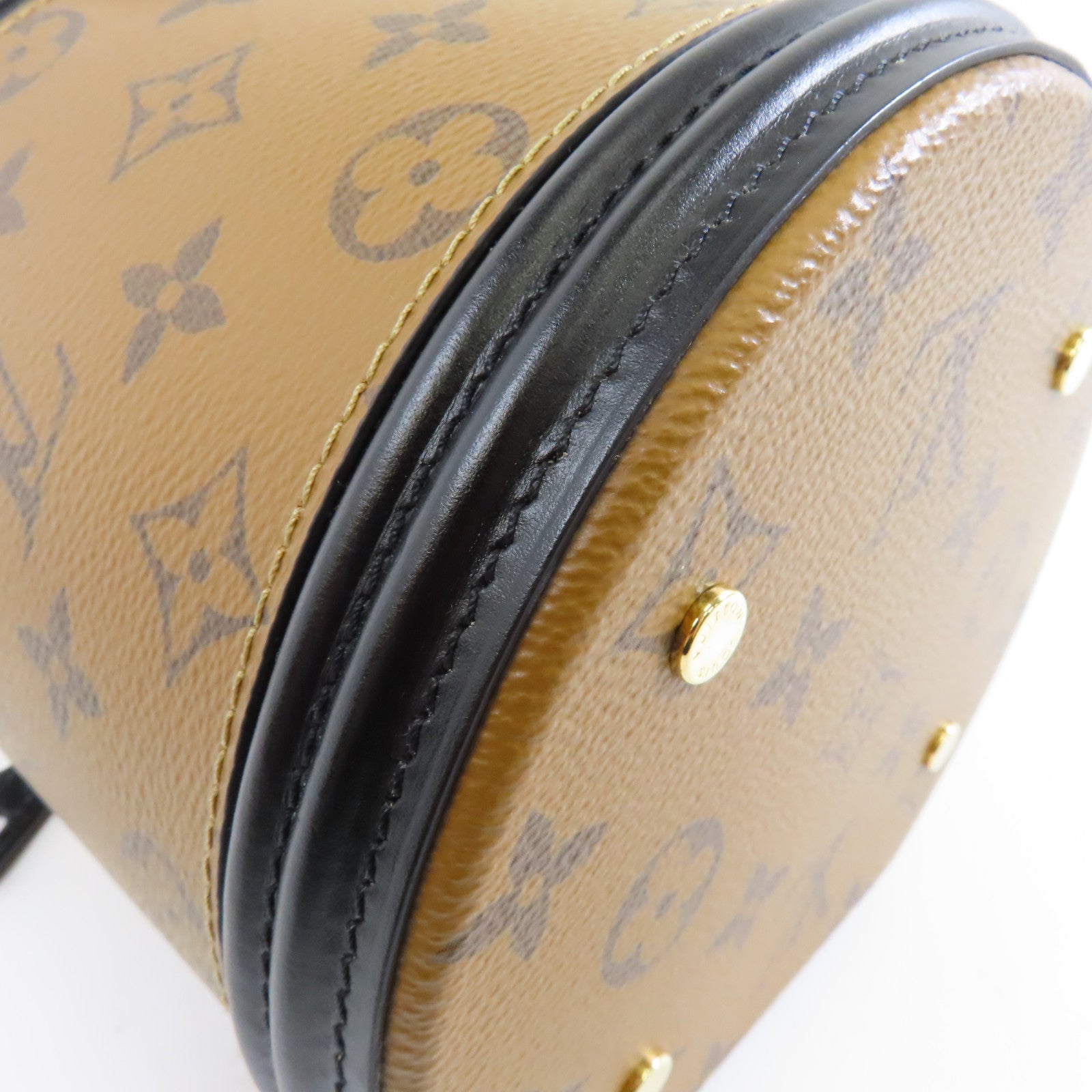 LOUIS VUITTON 【激減優惠】Monogram Reverse Cannes金扣手挽肩背兩用袋啡色