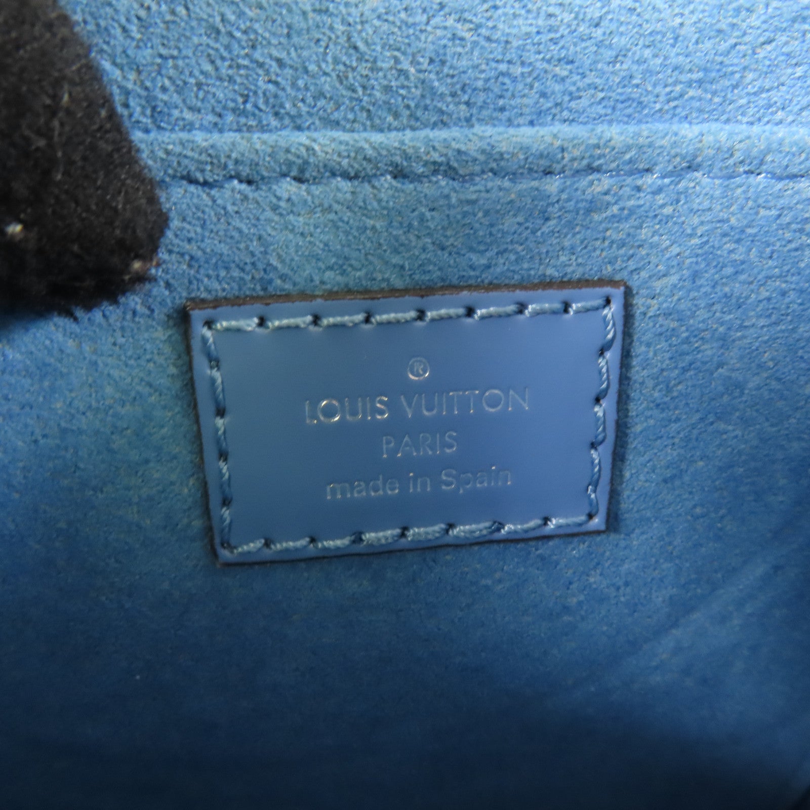 LOUIS VUITTON Epi Petit Sac Plat銀扣手挽肩背兩用袋