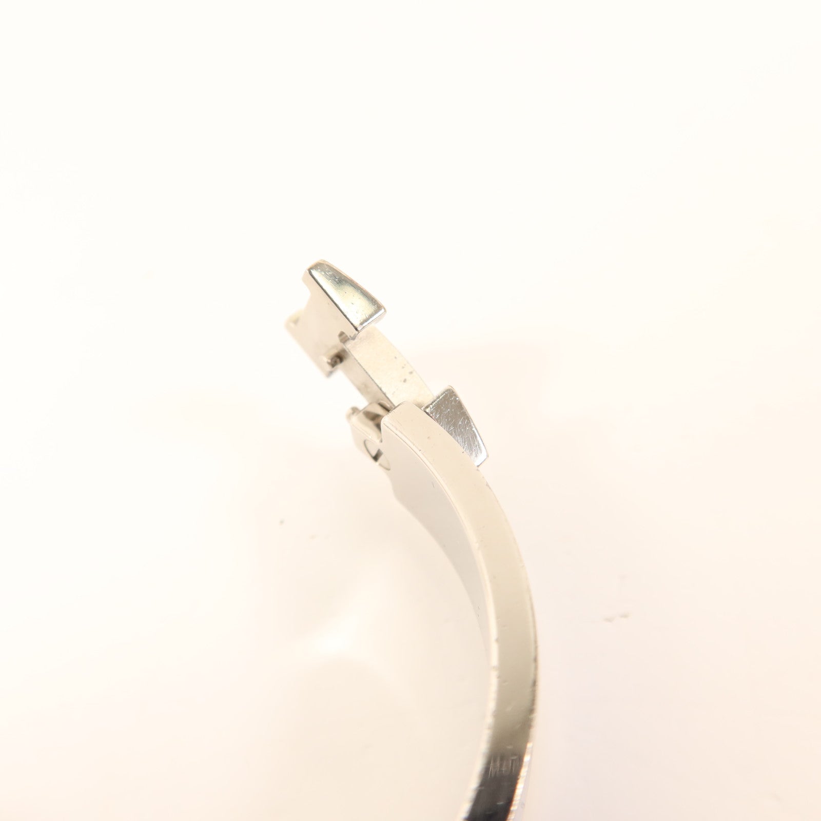 HERMES 金屬Clic H銀扣手鐲