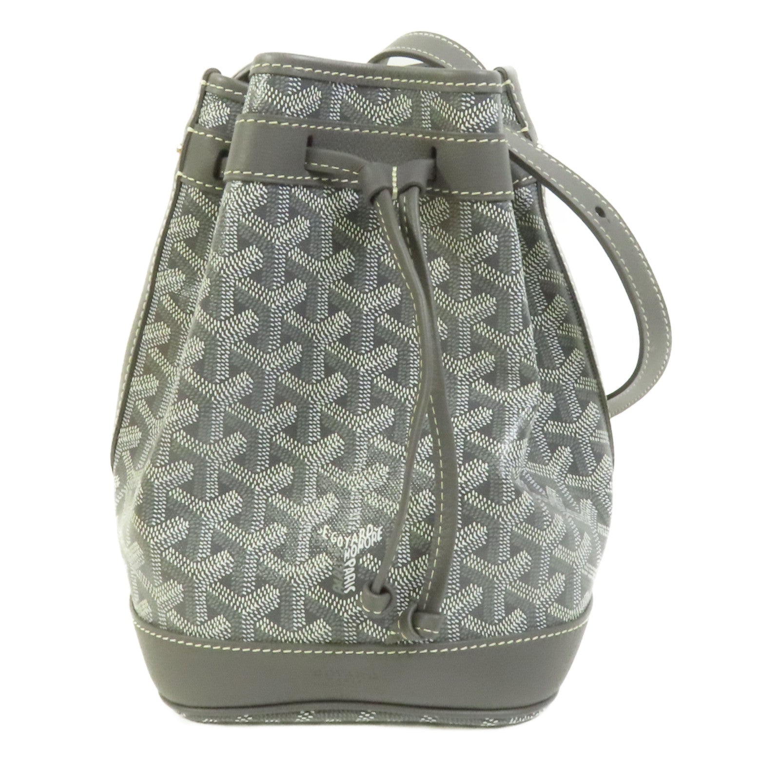 GOYARD 塗層帆布Petit Flot PM Bucket Bag銀扣肩背袋