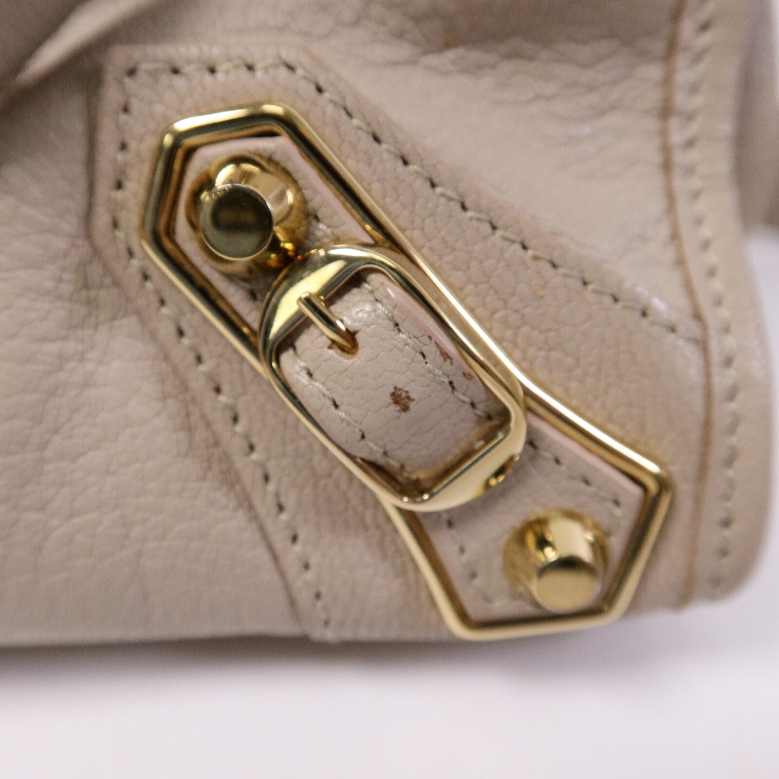 BALENCIAGA 牛皮皮革Classic Metallic Edge Mini City手挽肩背兩用袋