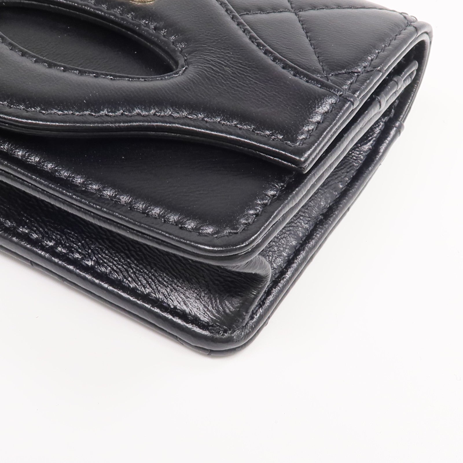 CHANEL 羊皮皮革31 Card Case銀扣卡片套