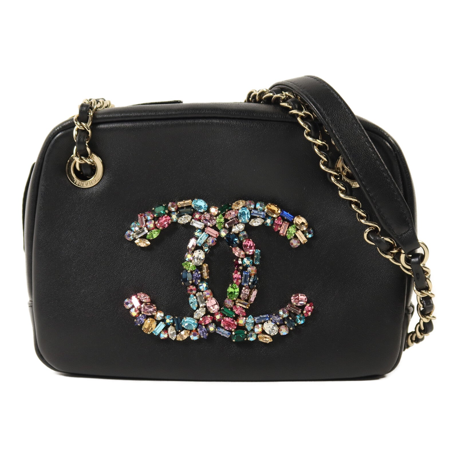 CHANEL 羊皮皮革Chain Shoulder鏈帶肩背袋