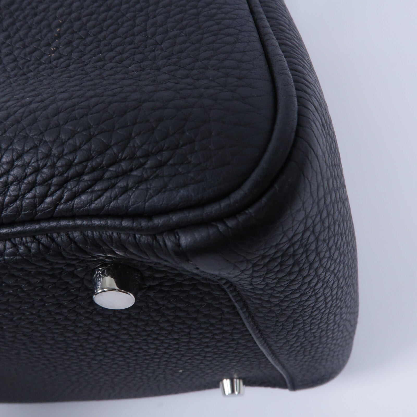 HERMES Clemence皮革Lindy 30手挽肩背兩用袋Noir