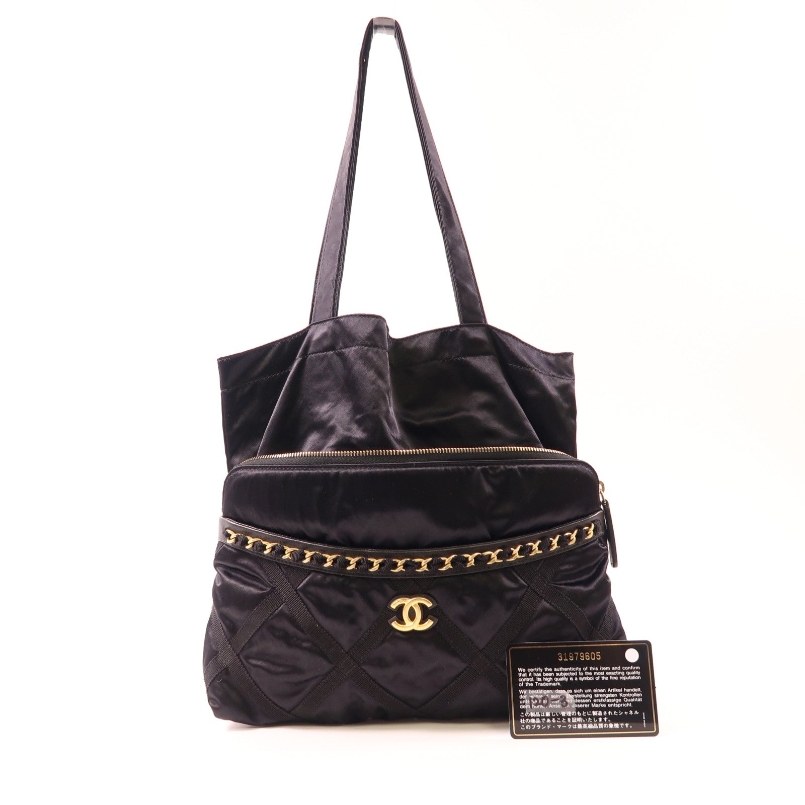 CHANEL Grosgrain Tote Bag金扣手挽袋