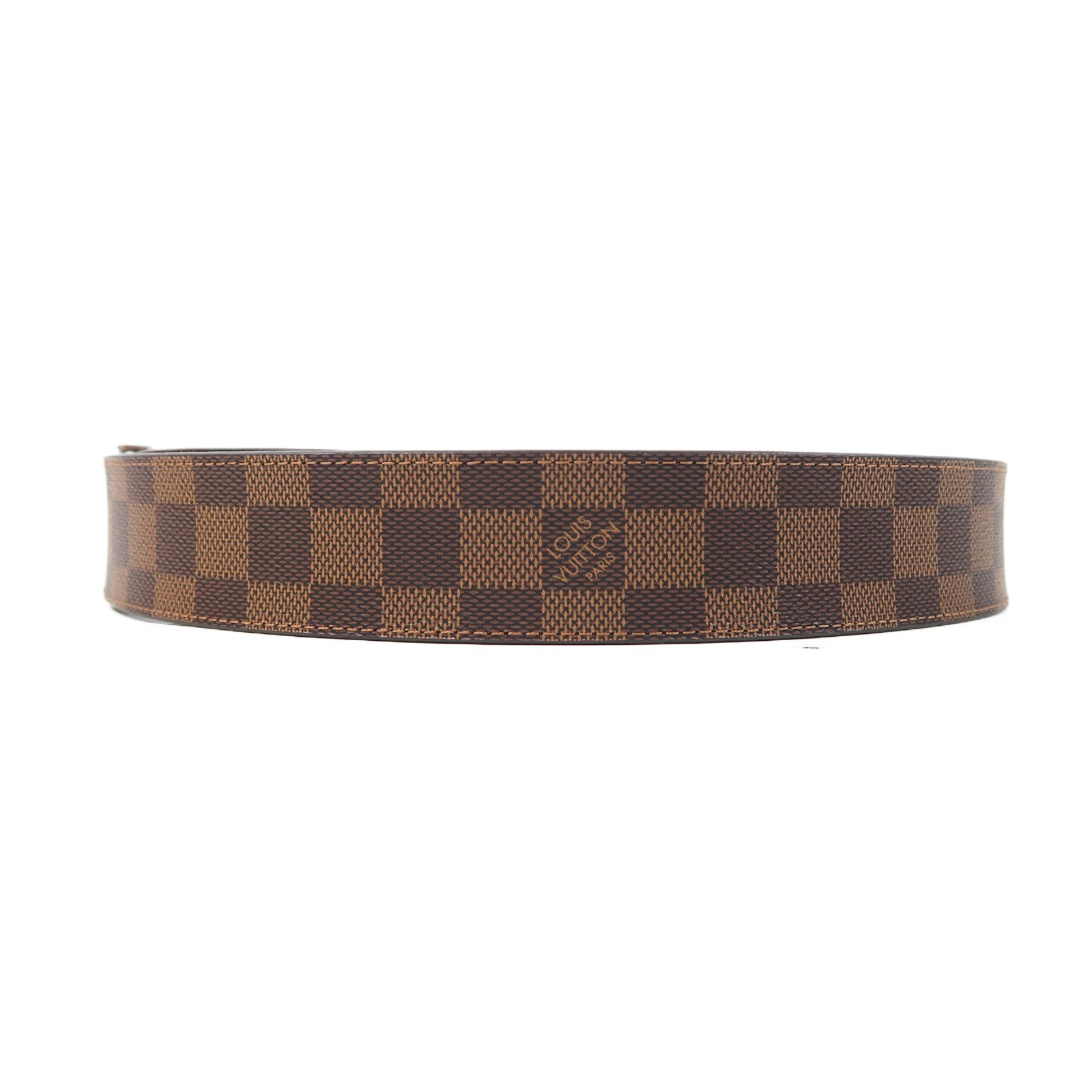 LOUIS VUITTON Damier Ebene Initiales 40mm Belt銀扣皮帶啡色