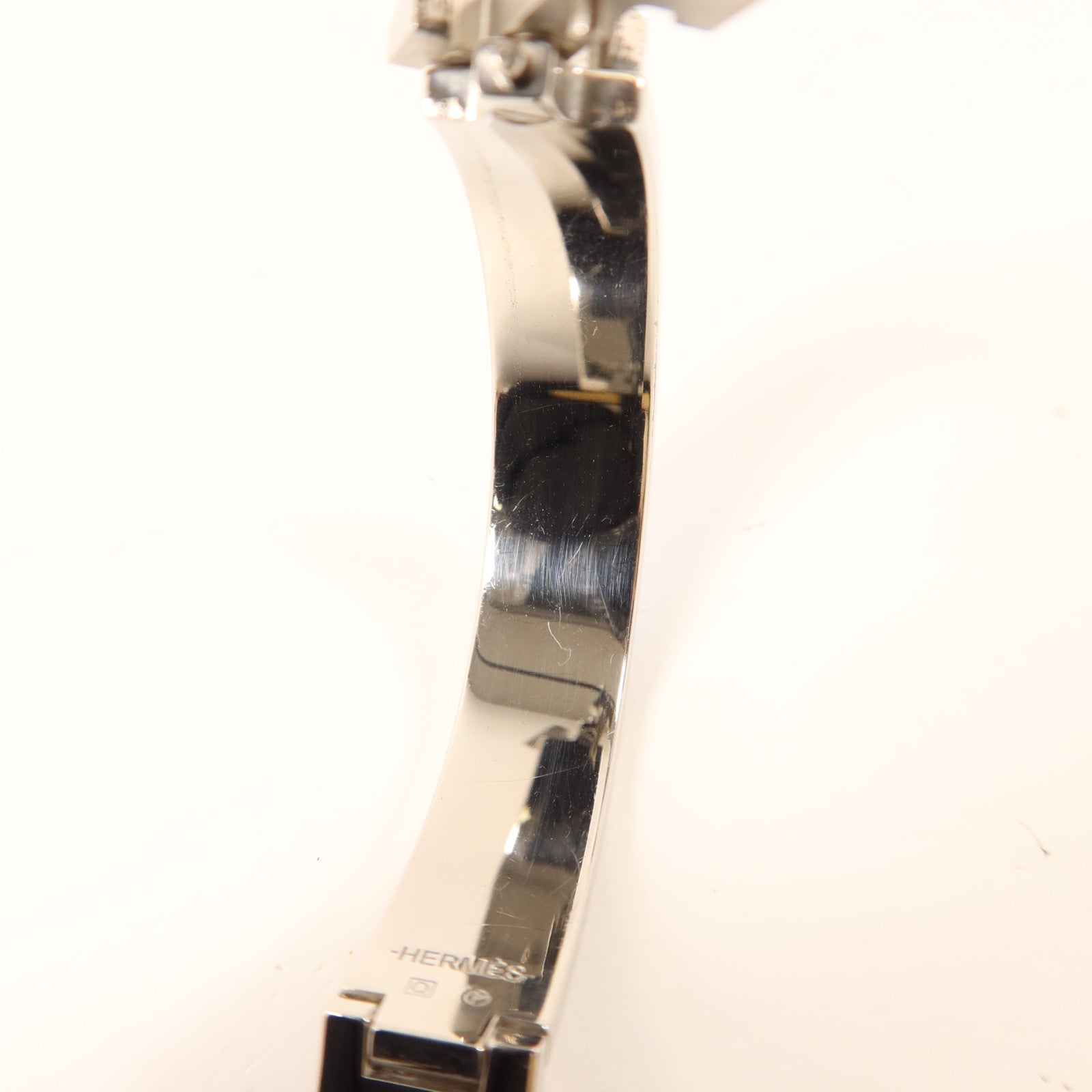 HERMES 金屬Clic H銀扣手鐲