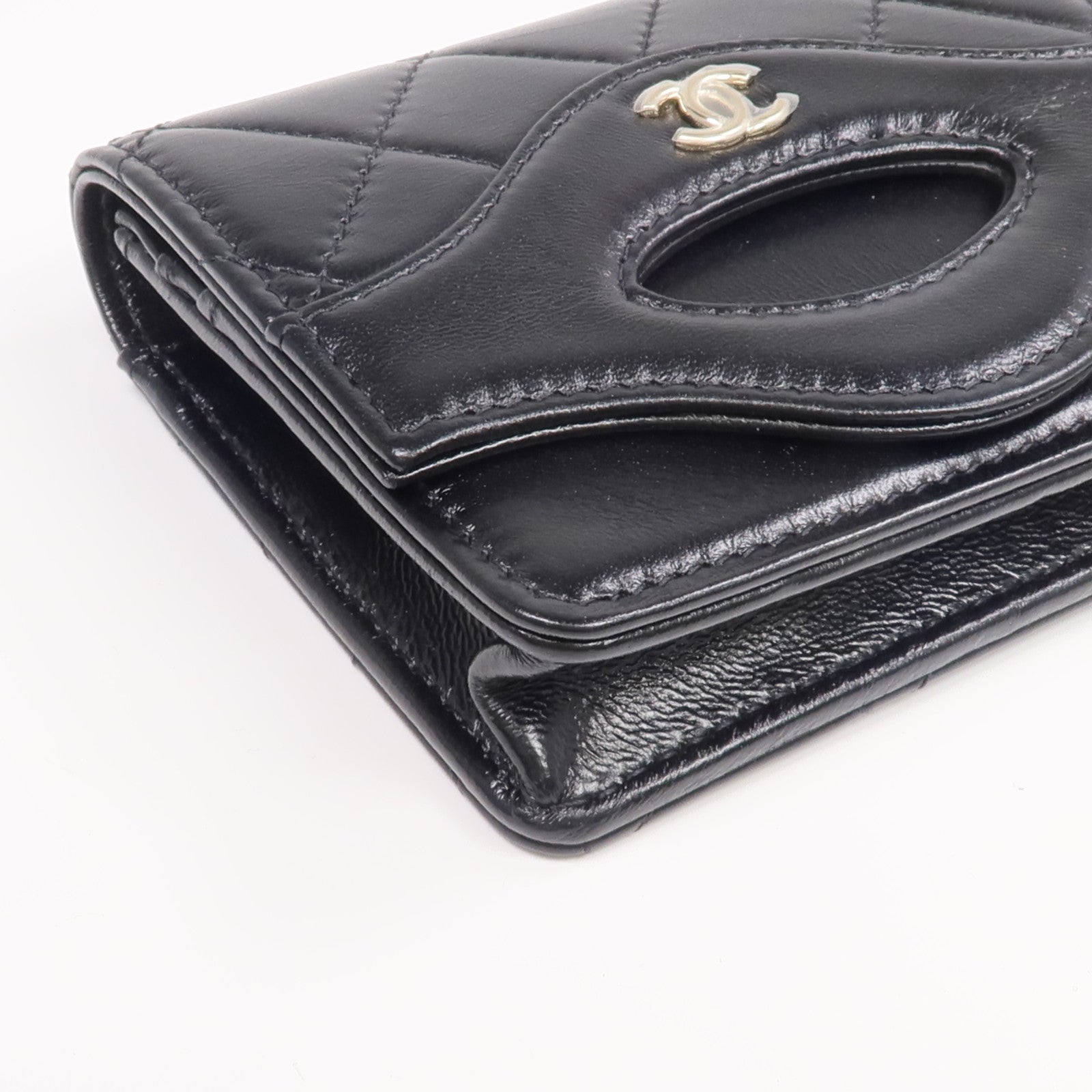CHANEL 羊皮皮革31 Card Case銀扣卡片套