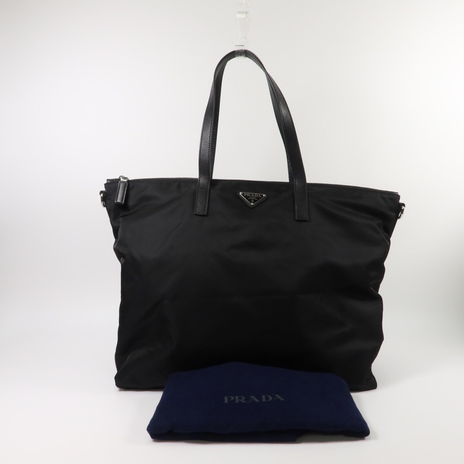 PRADA 尼龍/Saffiano皮革Tote Bag手挽肩背兩用袋