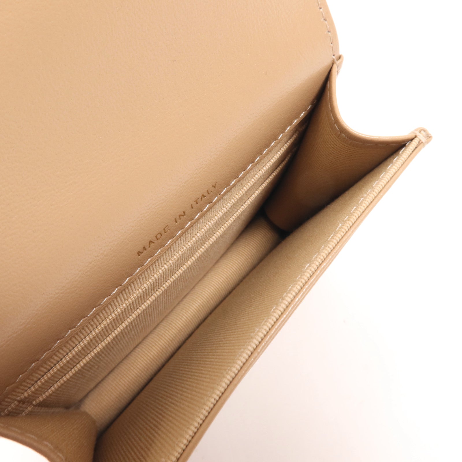 CHANEL 牛皮皮革Wallet Card Holder金扣錢包