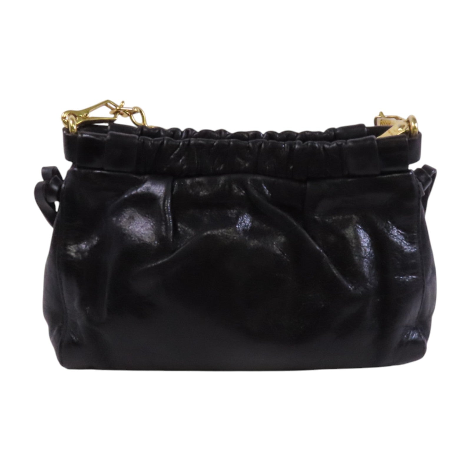 Miu Miu 羊皮皮革Shoulder Bag銀扣肩背袋