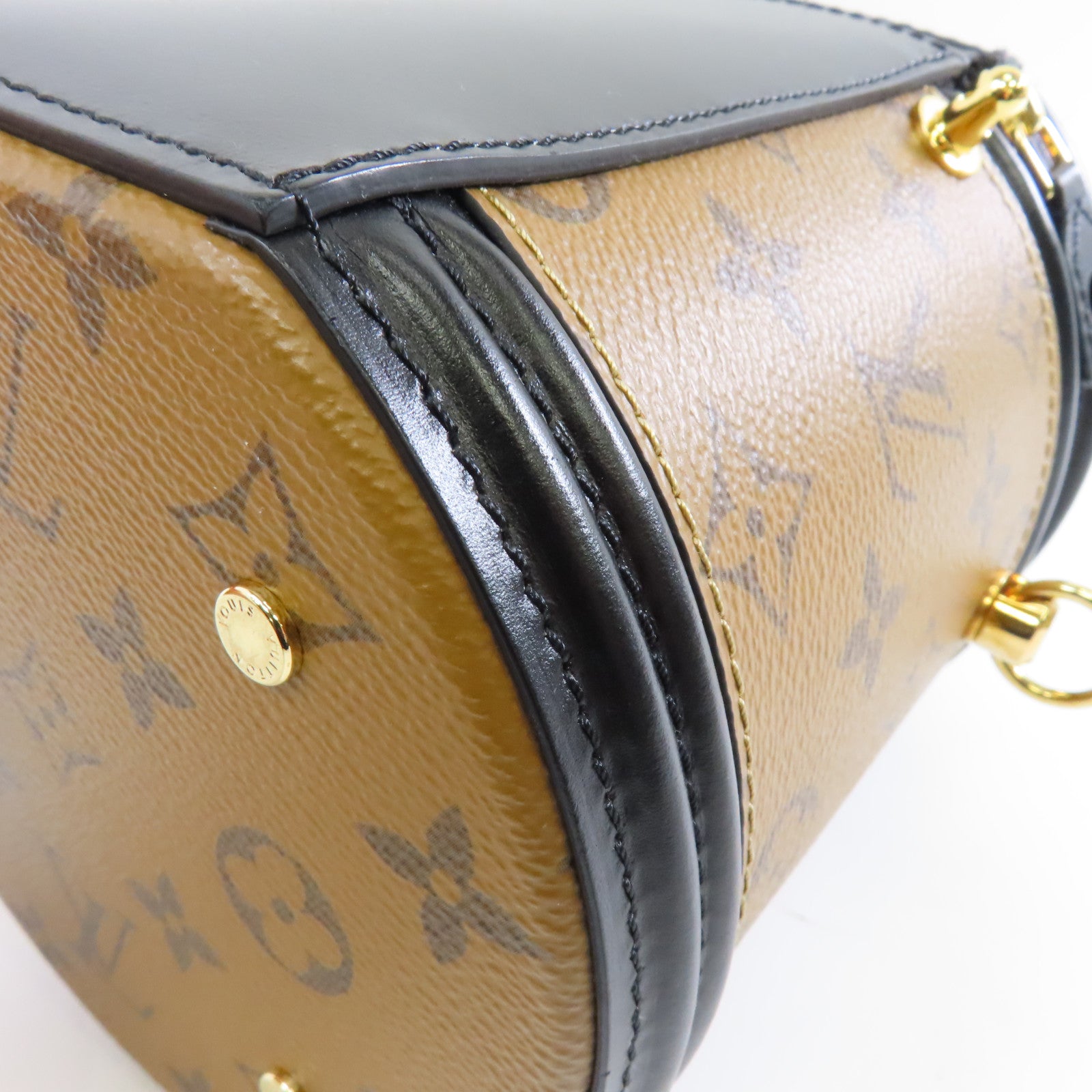LOUIS VUITTON 【激減優惠】Monogram Reverse Cannes金扣手挽肩背兩用袋啡色