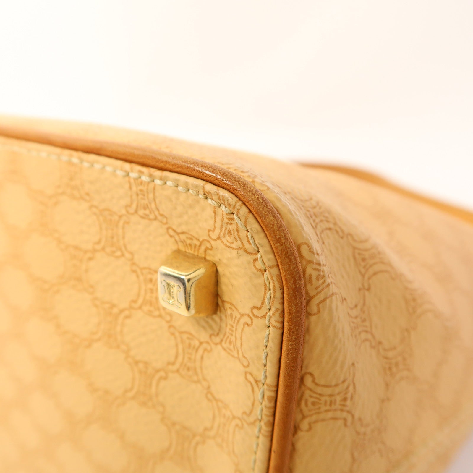 CELINE 塗層帆布Vintage Hand Bag金扣手挽袋