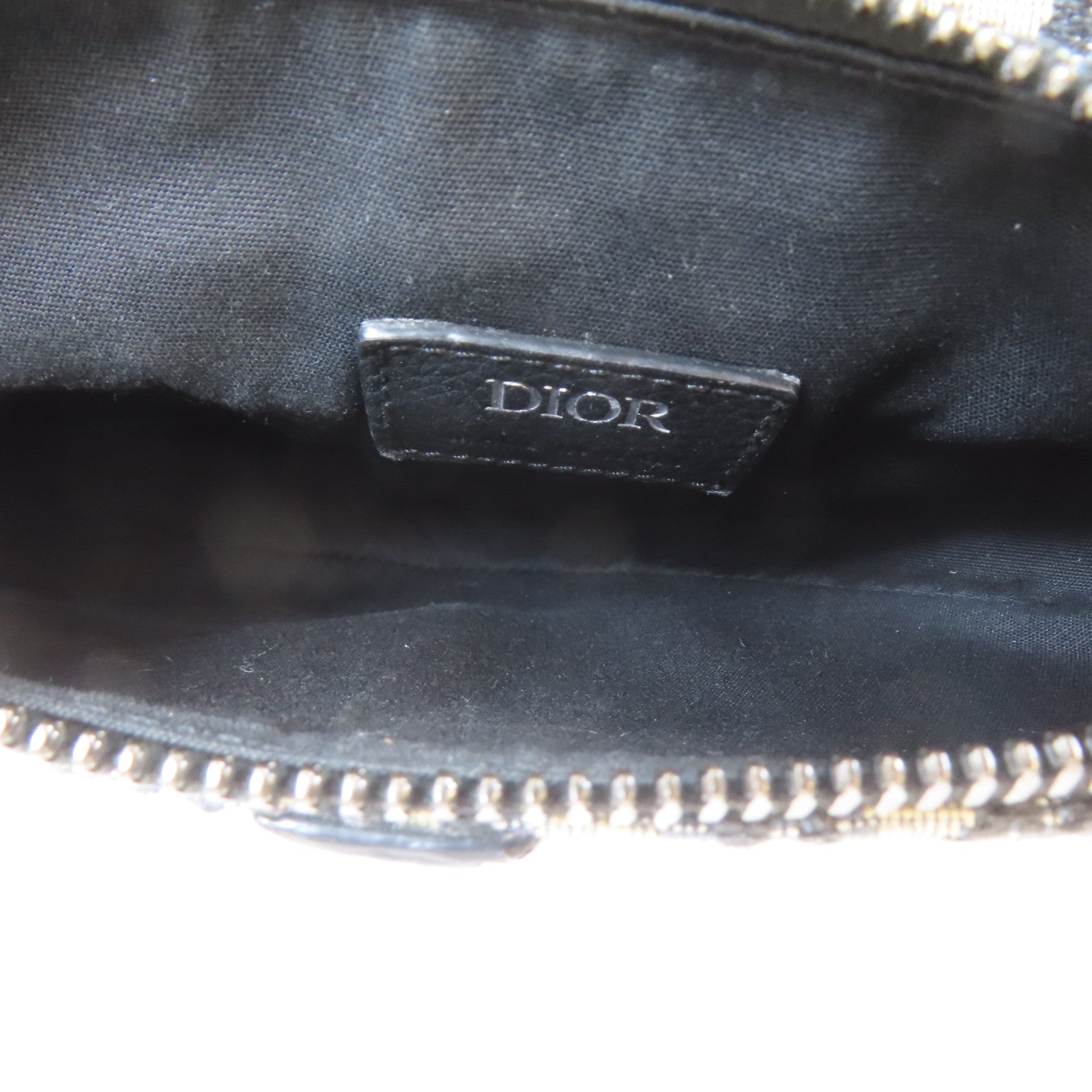 Dior 【激減優惠】帆布Saddle Oblique Jacquard銀扣肩背袋淺褐色/藍色