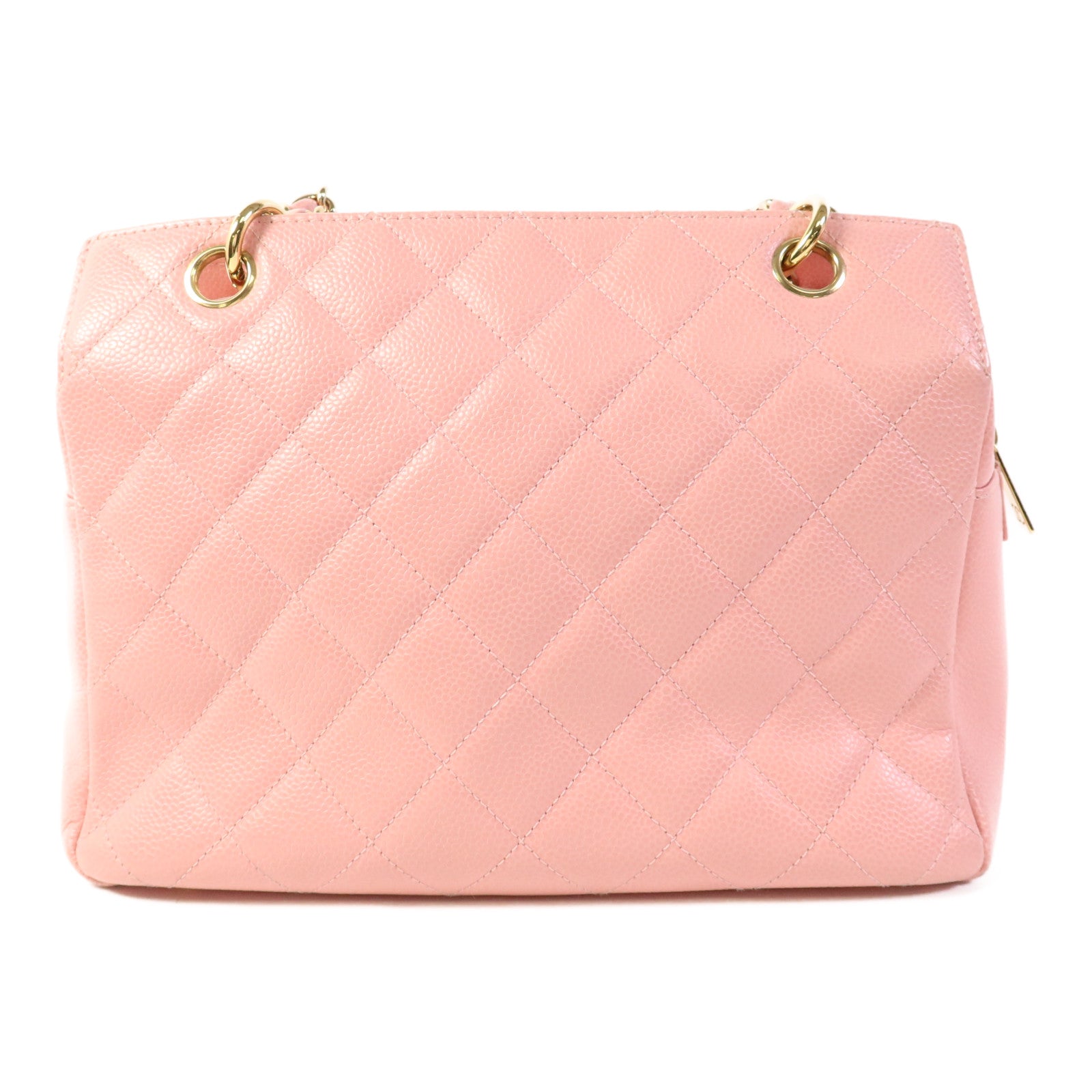 CHANEL 牛皮皮革Petite Timeless Tote Bag金扣鏈帶肩背袋