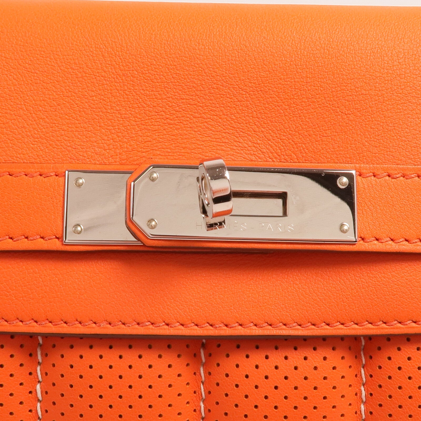 HERMES Swift皮革Berline Mini銀扣肩背袋