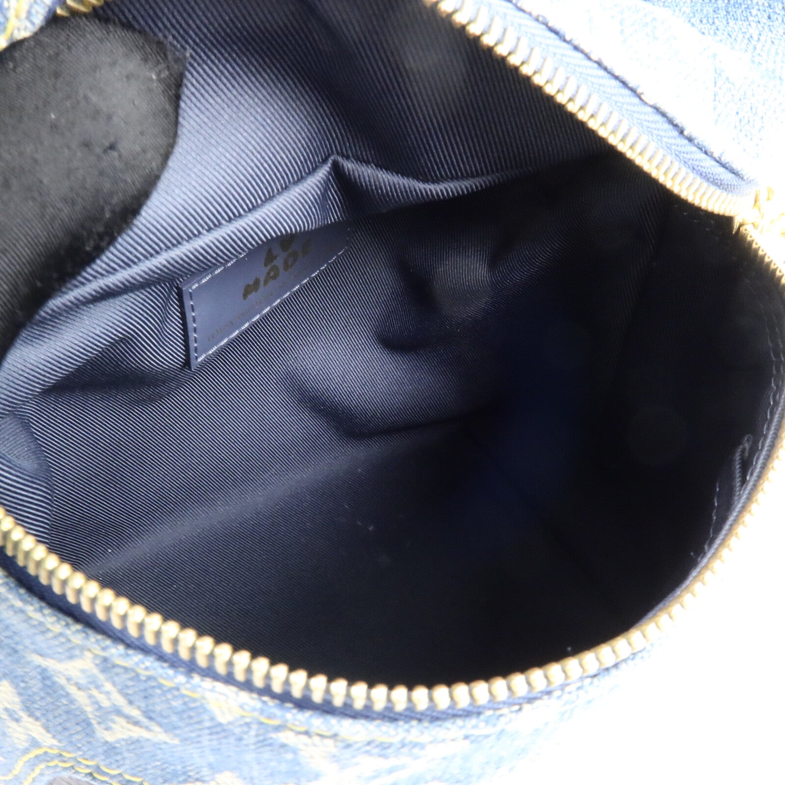 LOUIS VUITTON Monogram Denim/Taurillon Japanese Cruiser手挽肩背兩用袋