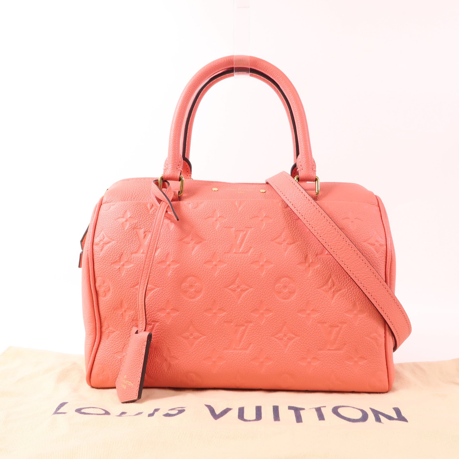 LOUIS VUITTON LV GHW Speedy Bandouliere 25 2 Way Bag M42403 Monogram Empreinte