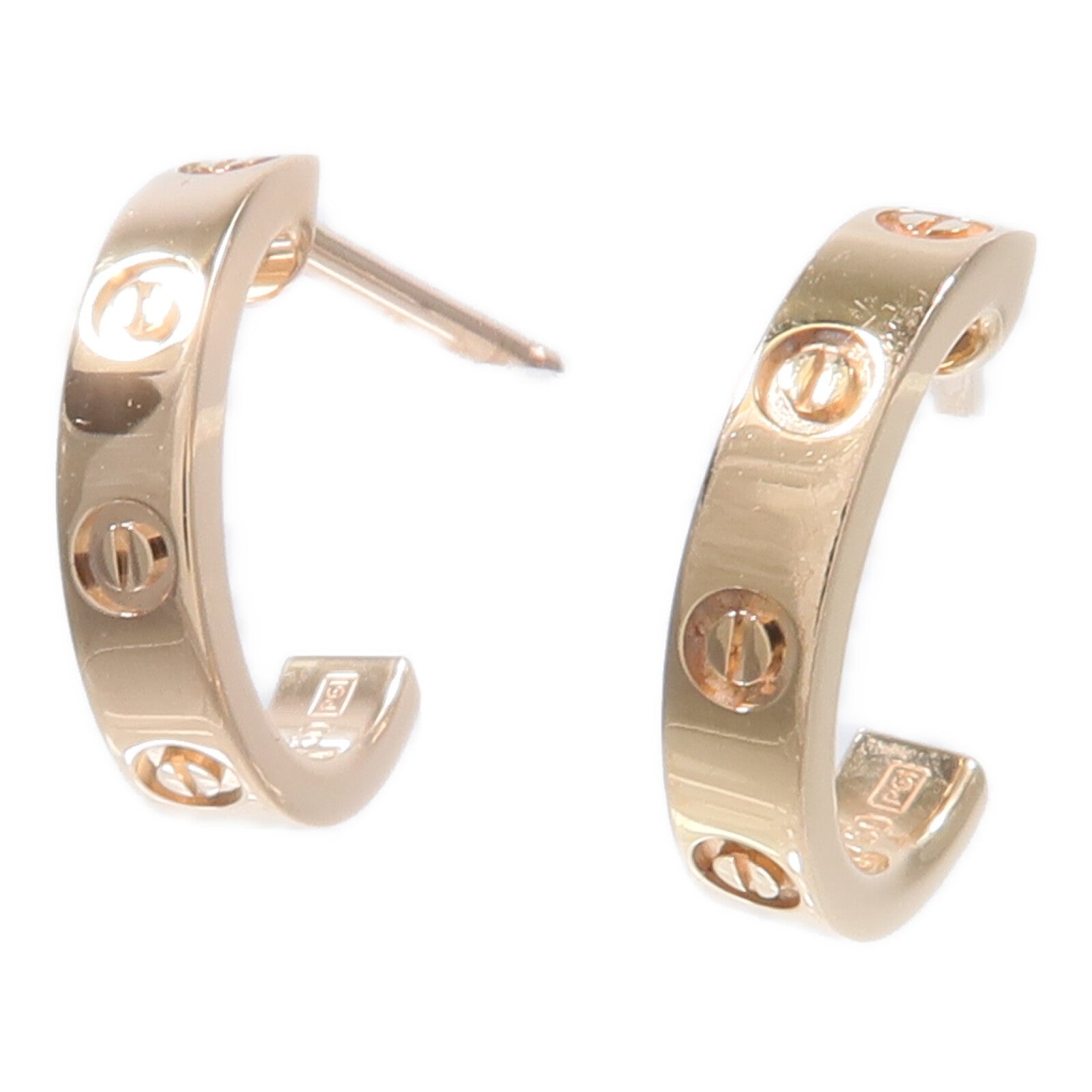 CARTIER 18K玫瑰金Mini Love Earrings Small Model耳環