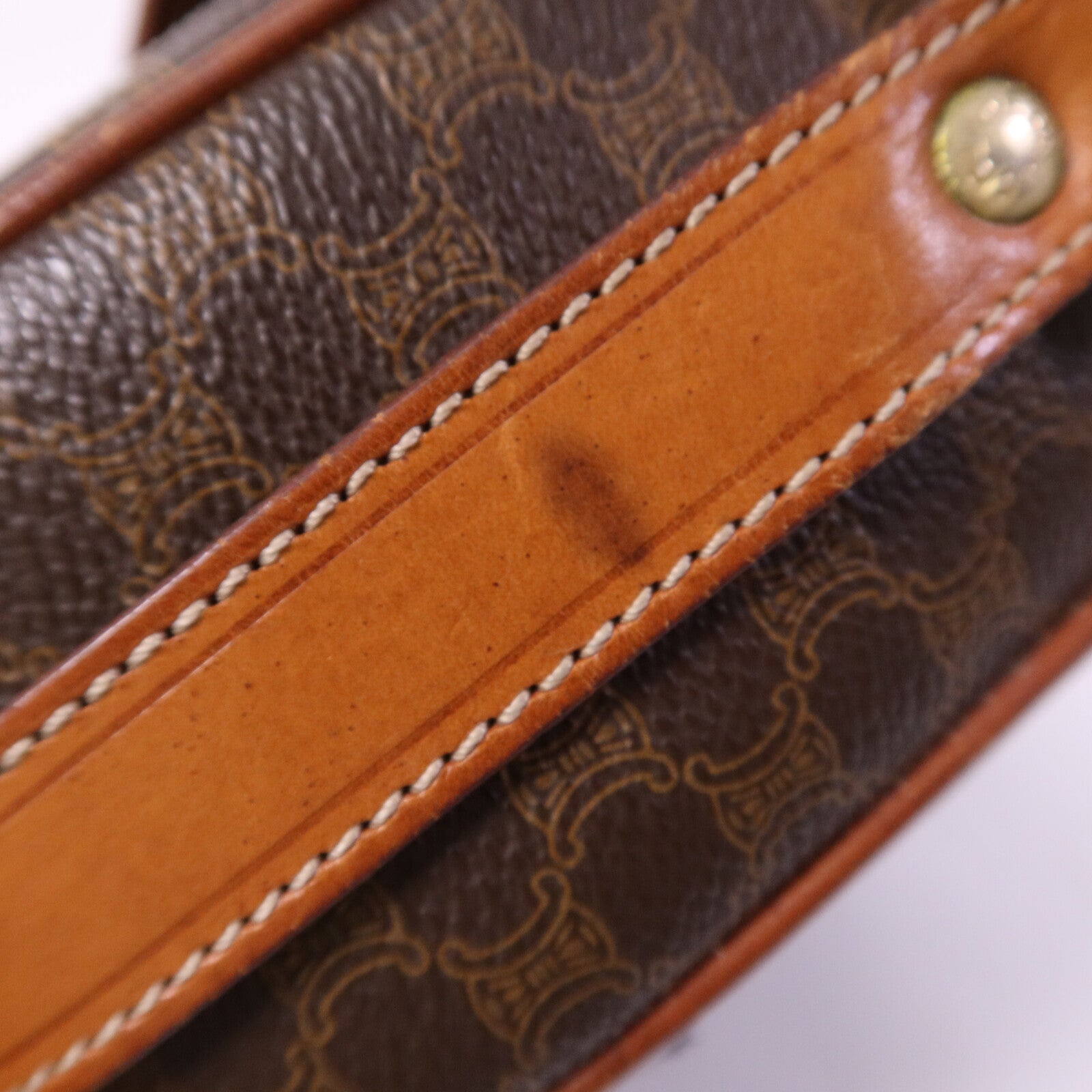 CELINE 塗層帆布Vintage Madama金扣肩背袋