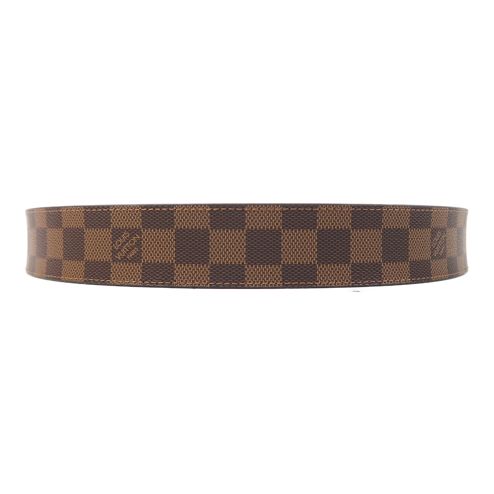 LOUIS VUITTON Damier Ebene Initiales 40mm Belt銀扣皮帶啡色