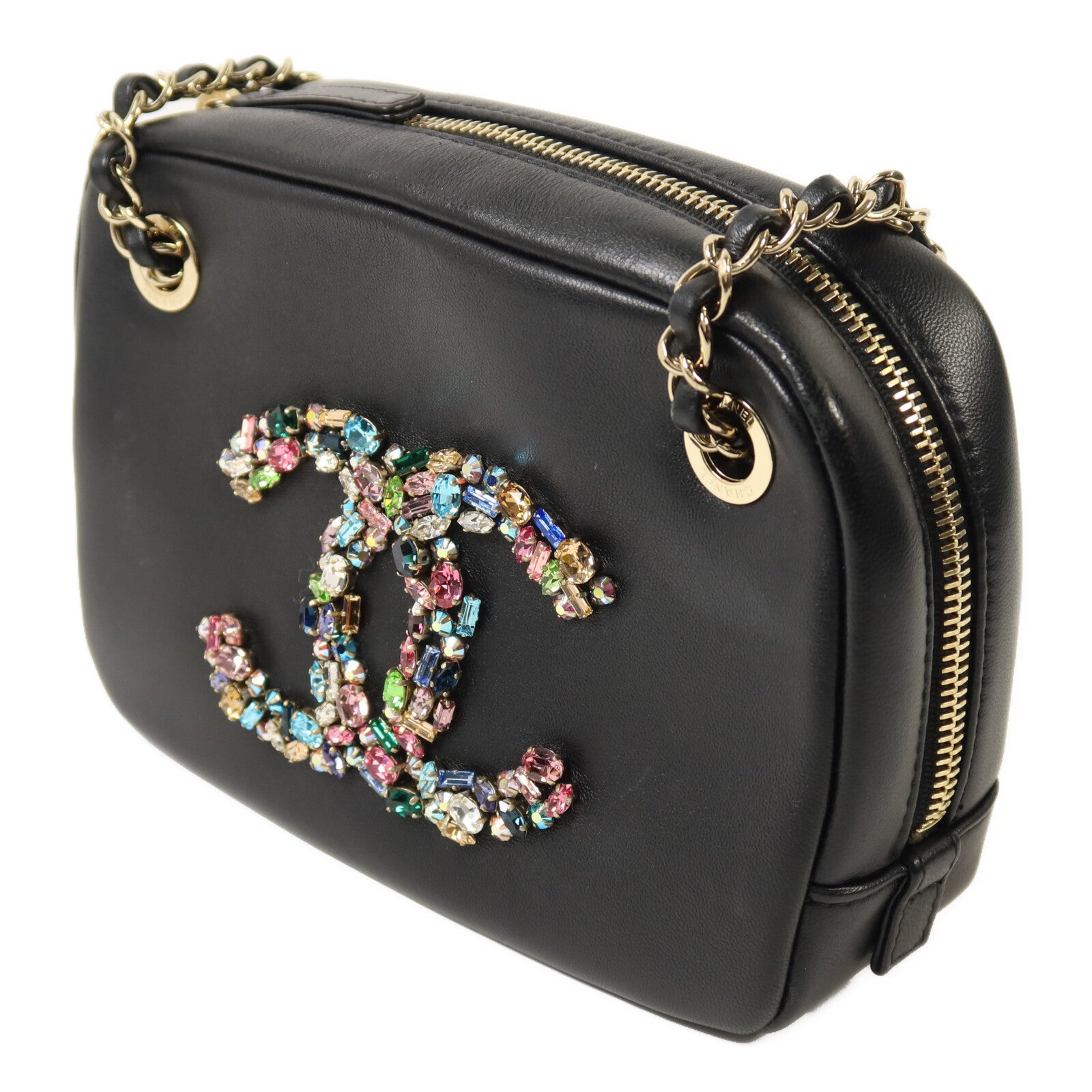 CHANEL 羊皮皮革Chain Shoulder鏈帶肩背袋