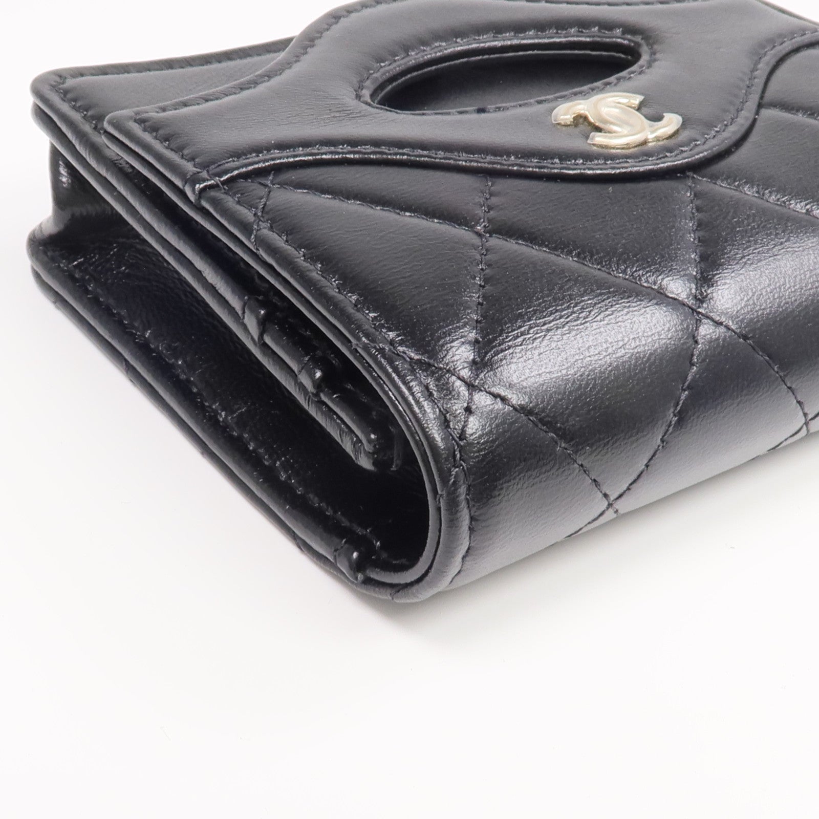 CHANEL 羊皮皮革31 Card Case銀扣卡片套
