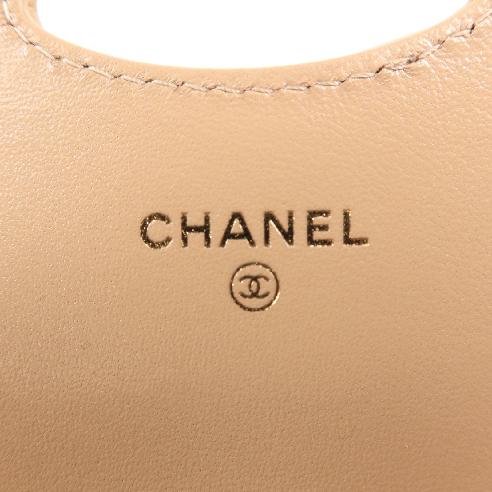 CHANEL 牛皮皮革Wallet Card Holder金扣錢包