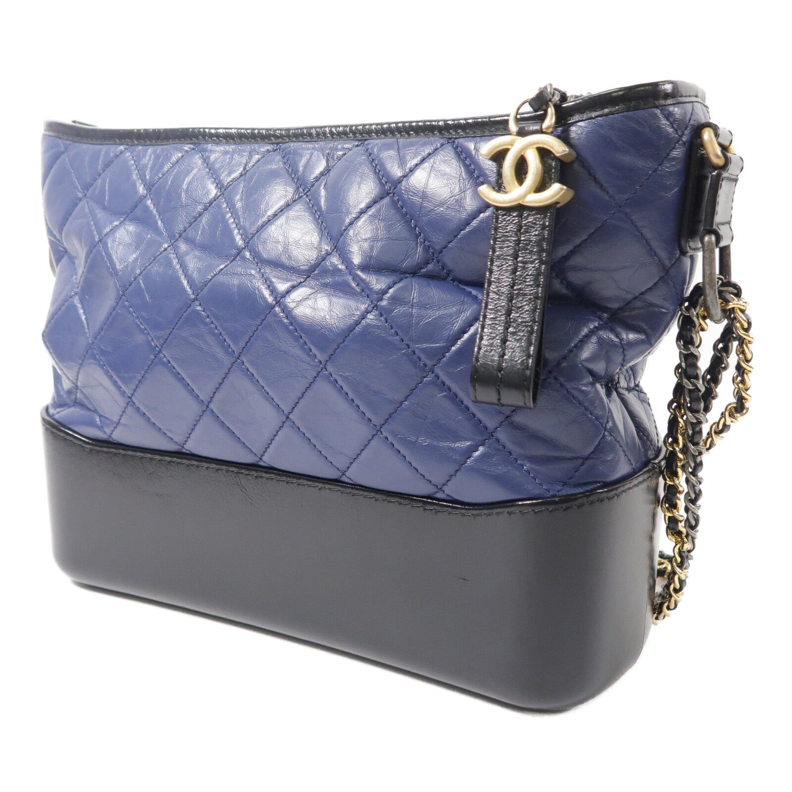 CHANEL 牛皮皮革Gabrielle Medium鏈帶肩背袋
