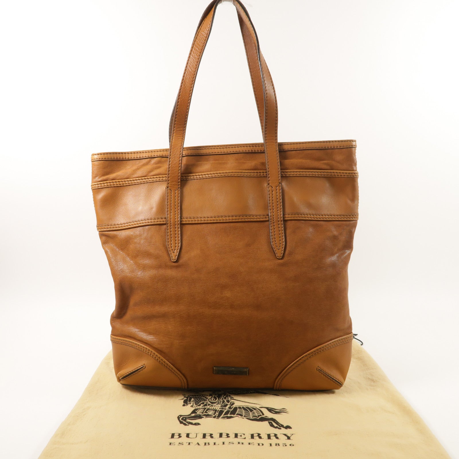 BURBERRY 牛皮皮革Tote Bag肩背袋