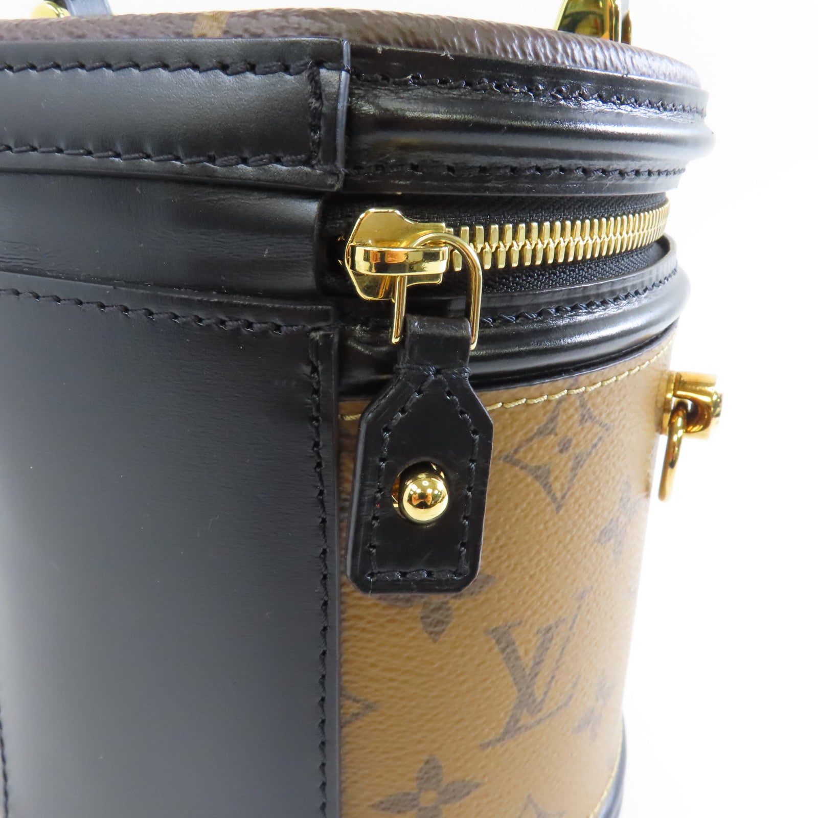 LOUIS VUITTON 【激減優惠】Monogram Reverse Cannes金扣手挽肩背兩用袋啡色